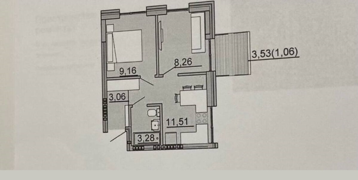 2-комнатная квартира в Пространство на 9 Фонтана