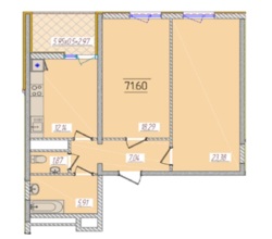 2-комнатная квартира в жилом комплексе 66 Жемчужина