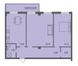 2-комнатная квартира в жилом комплексе «Лидерсовский»
