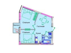 1-кімнатна квартира в сучасному комплексі в центрі міста