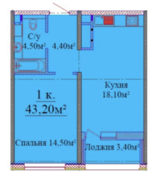 1-кімнатна квартира в ЖК Альтаїр-3