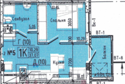 Однокімнатна квартира в ЖК 7 Акварель Центр Розтермінування