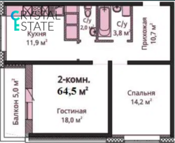 Двокімнатна квартира без ремонту в зданому будинку Скай Сіті, Варненська