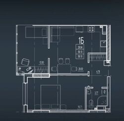 1-кімнатна квартира в Derby Style House