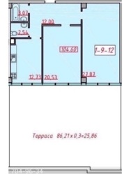 Двокімнатна квартира з терасою в центрі/Велика Арнаутська